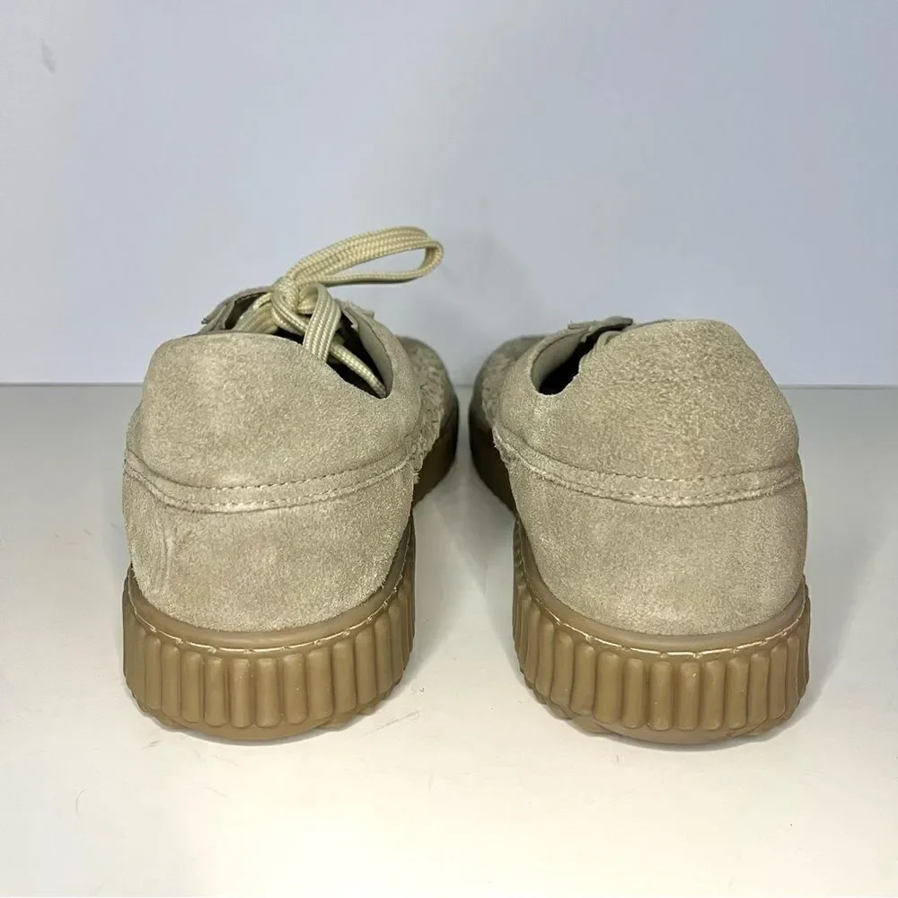 Free People Wimberley Woven Soft Suede Sneaker‎ Moonrock 11 NIB